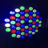 遥控LED帕灯54颗3W染色帕灯舞台灯光PAR婚庆酒吧歌厅演出 暖白面