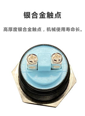 带箭头金属按钮开关 NA22-10A 黑色带箭头平钮 自复位 一常开22mm