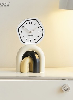 EMITDOOG客厅玄关入户桌面装饰摆件时钟电视柜酒柜家居饰品钟表