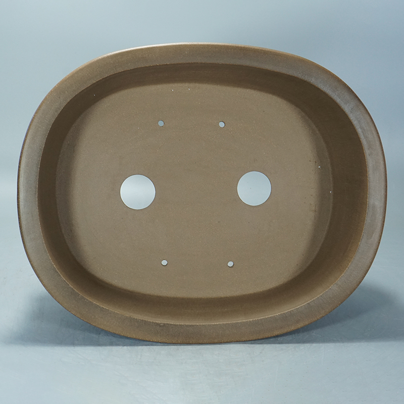 宜兴紫砂手工仿古53cm中腰线椭圆盆栽老桩榕树室内庭院透气盆景盆