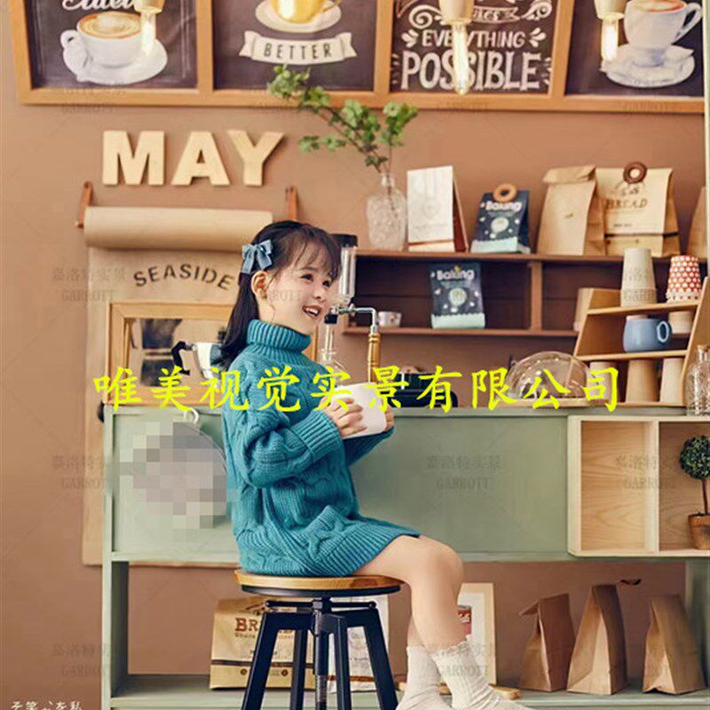 新款儿童实景道具制作 摄影棚婚纱拍照实景 装修影楼摄影实景