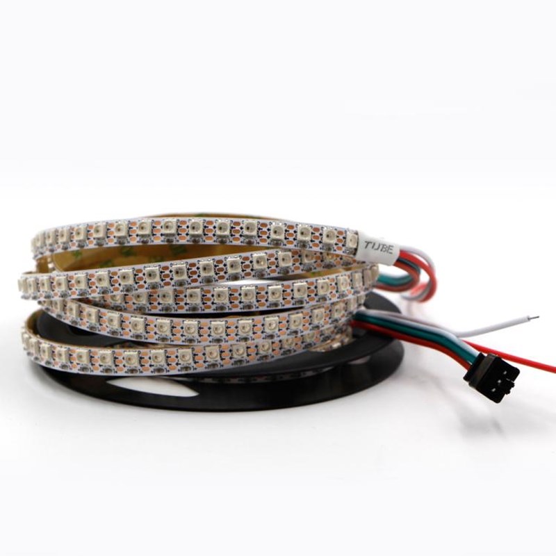 WS2812B幻彩灯带3535灯珠窄版144灯 LED全彩5V流水跑马单点单控灯