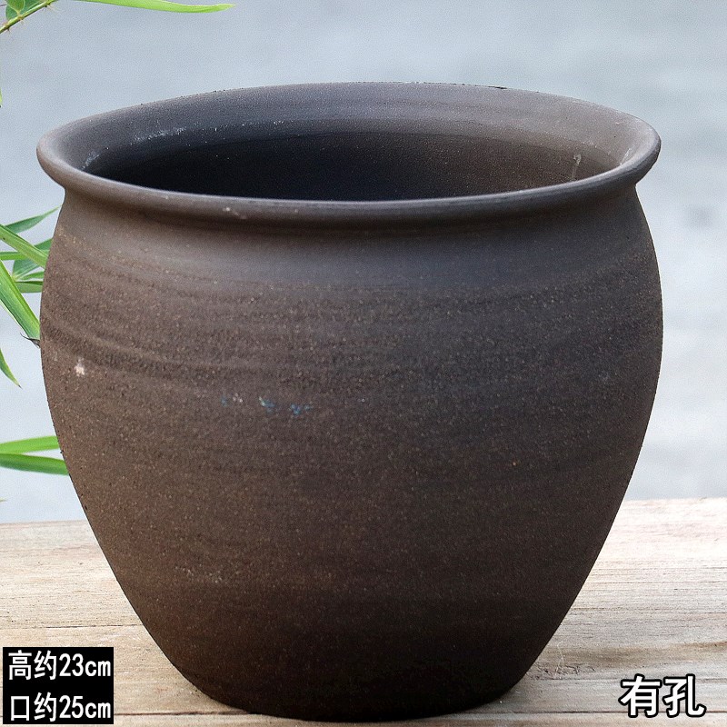 透气无釉多肉陶瓷花盆陶土兰花盆大口径盆景盆蝴蝶兰吊篮花盆高筒