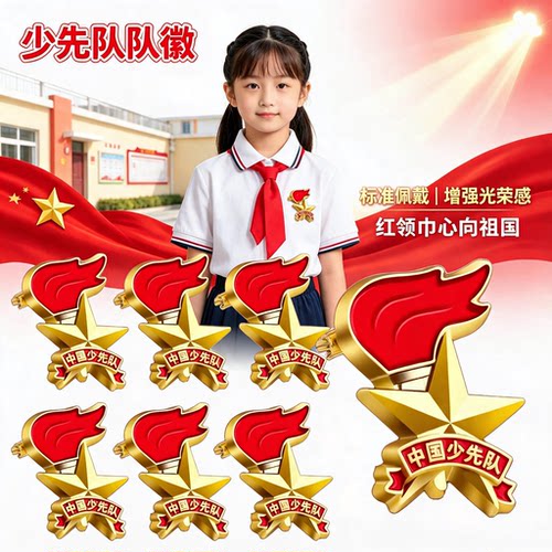 队徽少先队员标准款安全别针款校徽小学生磁吸胸章磁铁中国先锋队