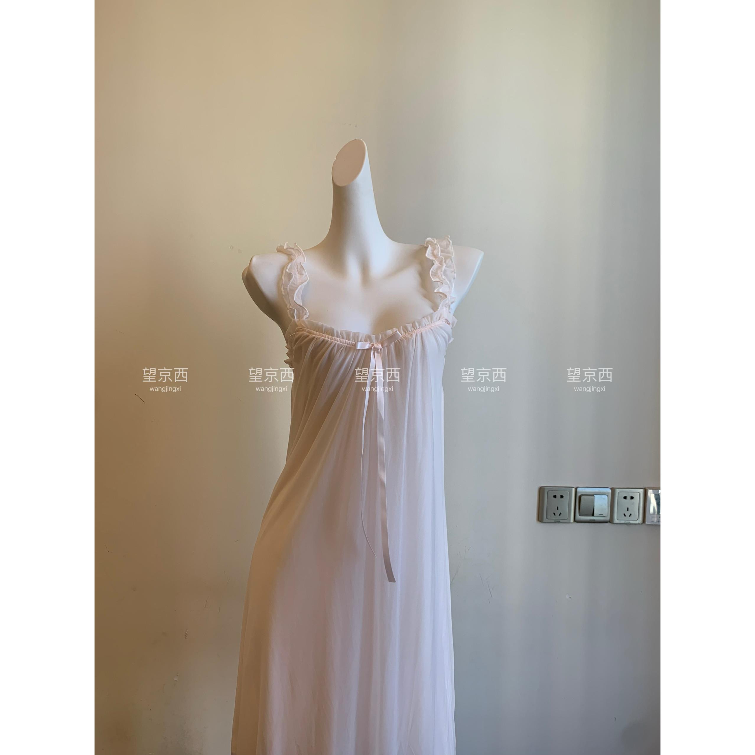 才情世无双|花边莫代尔吊带睡裙仙女网纱凉感薄款睡衣家居服