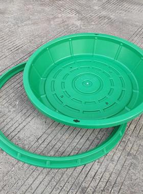 PE草盆井方形圆形700下沉式隐形检查种植草绿化窨井装饰草坪井盖