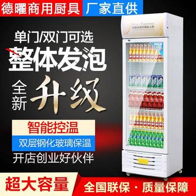 饮料柜冷藏展示柜商用保鲜柜冰箱立式单门双开门超市饭店啤酒柜
