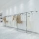服装 店货架专用上墙落地衣杆子 店墙上展示挂衣架不锈钢拉丝银女装