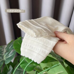 女宝宝毛衣春秋装薄款纯棉婴儿针织衫外套洋气女童开衫白色毛线衣