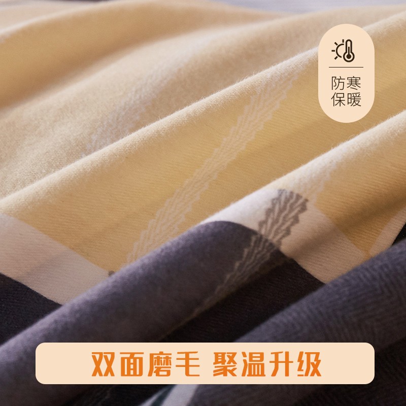 全棉加厚磨毛床单单件学生宿舍单人床0.9米1.2秋冬纯棉被单可定制