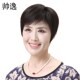 女假发中老年妈妈全真发发套短发帅逸夏季 手织无痕递针头旋发套 款