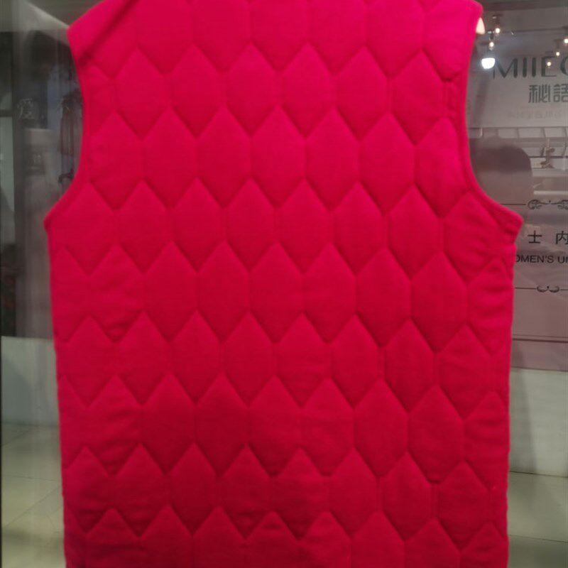 好彩2384暖心羊毛马甲秋冬女士拉链无袖保暖马甲加厚背心外穿开衫