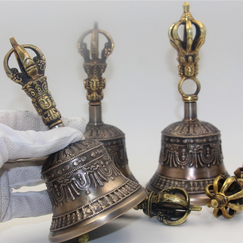 金刚铃杵西藏民族乐器尼泊尔手工纯铜九五股摇铃法铃碰钟降魔法铃