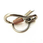 手工钥匙扣不锈钢316L铜材质男士 配饰复古礼品环 汽车挂件情侣时尚