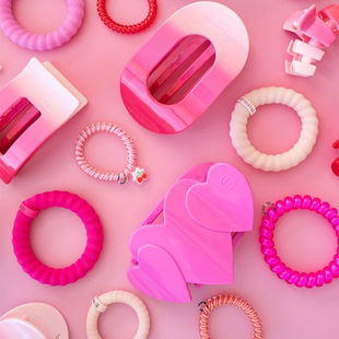 美国TELETIES挚爱系列电话线发圈高弹力电话绳发绳无痕不勒发头绳