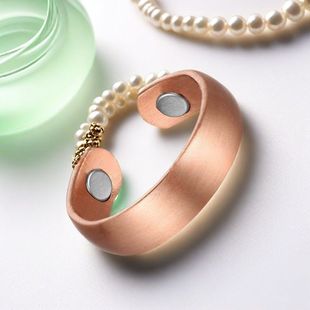 红铜戒指能量磁性欧美韩版磁石个性饰品男女磁疗防臭可调节高端