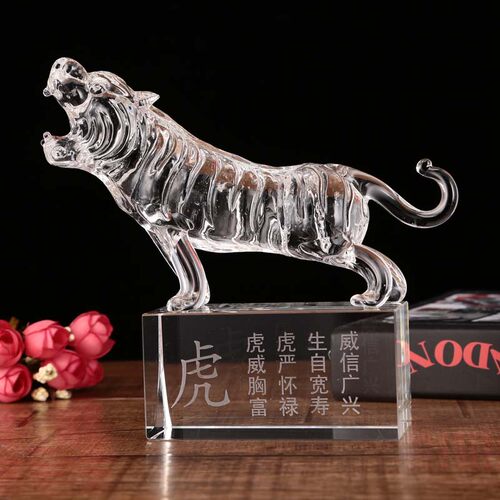 生肖水晶十二生日礼品女鼠牛虎兔龙蛇马羊猴鸡狗猪客厅装饰品摆件