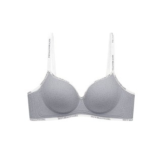 超厚加厚内衣女小胸聚拢软支撑显大增厚5CM字母微绒磨毛内杯文胸