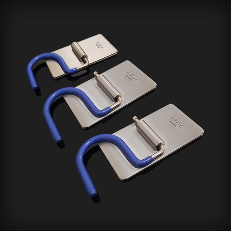 拖把夹s挂钩壁挂卡扣无痕粘钩打孔 304不锈钢挂钩打孔S形拖把挂钩