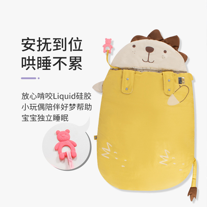 卡通婴儿睡袋秋冬季保暖加厚防踢被防惊跳新生儿宝宝推车睡袋