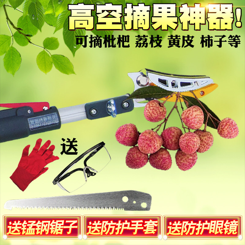 树枝果树水果剪刀修n枝剪伸缩高空剪枝高枝剪摘果器采果摘果剪荔