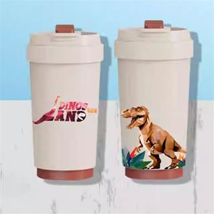 恐龙杯儿童保温杯带吸管水杯子男童幼儿园小学生上学专用便携防摔