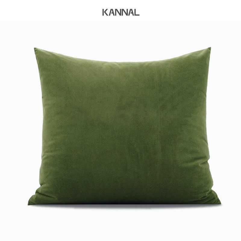 美洲叶子中古诧寂咸菜绿色叶子刺绣靠垫美式抱枕样板间方枕