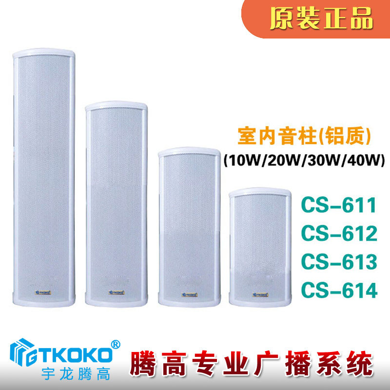 CS-611 612 613 614室内音柱铝质壁挂扬声器喇叭腾高广播背景音乐