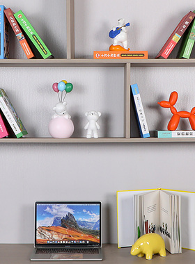 假书道具样板间儿童房卧室卡通风软装男孩房书房书桌书柜装饰摆件