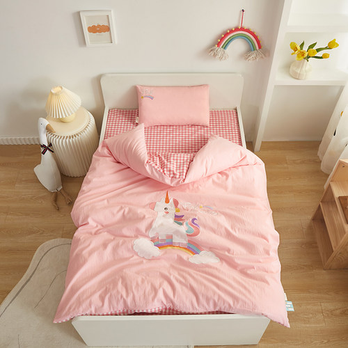 儿童纯棉幼儿园被子三件套全棉水洗棉入园六件套褥子专用午睡床品