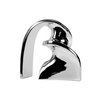 现代轻奢异形抽象扭曲银色飘带涡旋样板书房客厅卧室玄关桌面摆件