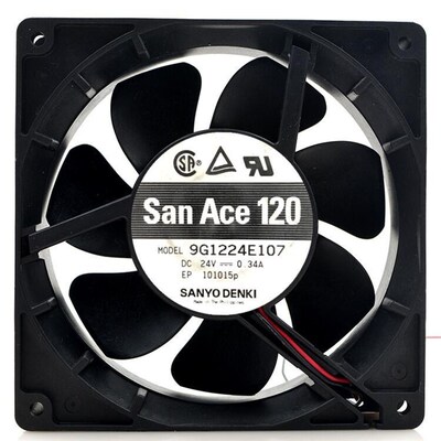 原装三洋 9G1224E115 12038 24V 0.34A 12cm厘米变频器散热风扇