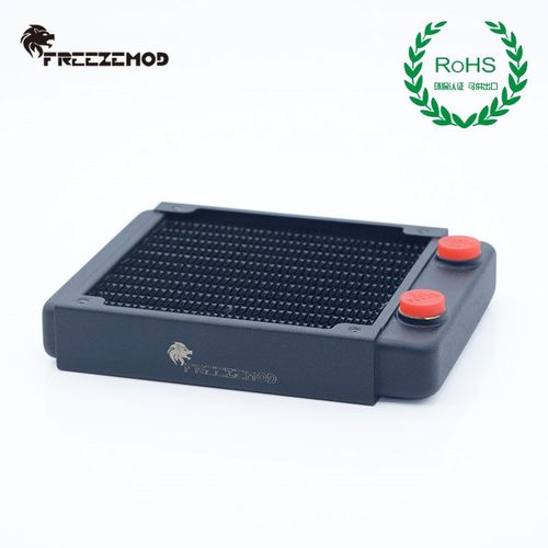 FREEZEMOD电脑水冷TSRP-BP120散热排紫铜翅片27mm磨砂黑ROHS认证