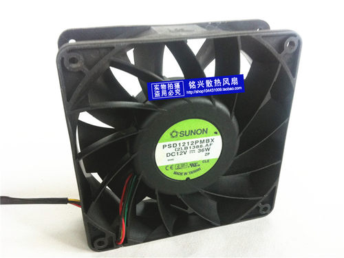 SUNON 12038 PSD1212PMBX(2).B1337 36W 四线PWM 双滚珠风扇12cm