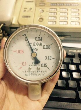 雷尔达真空压力表负压表Y60 -0.1-0.15