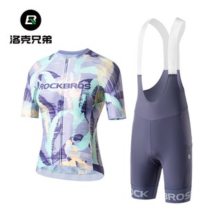 骑行服套装女士短袖舒适背带裤山地公路自行Z车上衣夏季