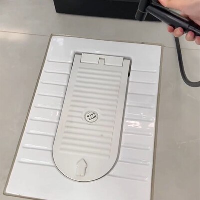 蹲便器带盖板水箱翻盖式卫生间一体蹲坑家用陶瓷盖板蹲厕便池套装