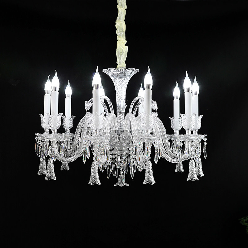 法式水晶吊灯经典客厅灯餐厅水晶吊灯含铅9帕炉台超白玻璃弯管,家装灯饰光源,客厅吊灯,淘宝优惠券,粉丝福利购,淘宝优惠卷