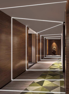 led线条灯铝槽u型客厅吊顶12V24V地面墙顶嵌入式明装暗槽灯条贴片