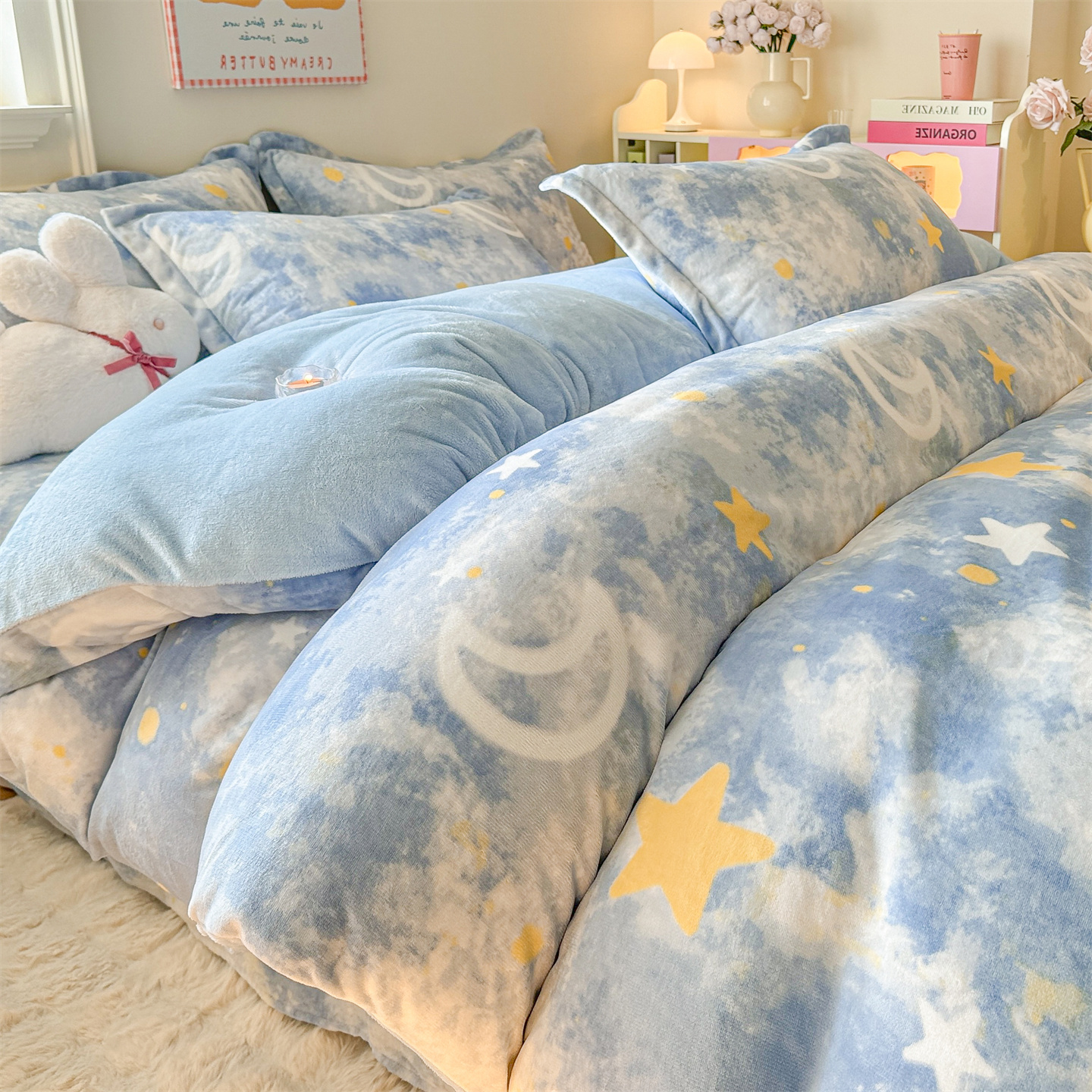 定做订制加厚牛奶绒被套被罩