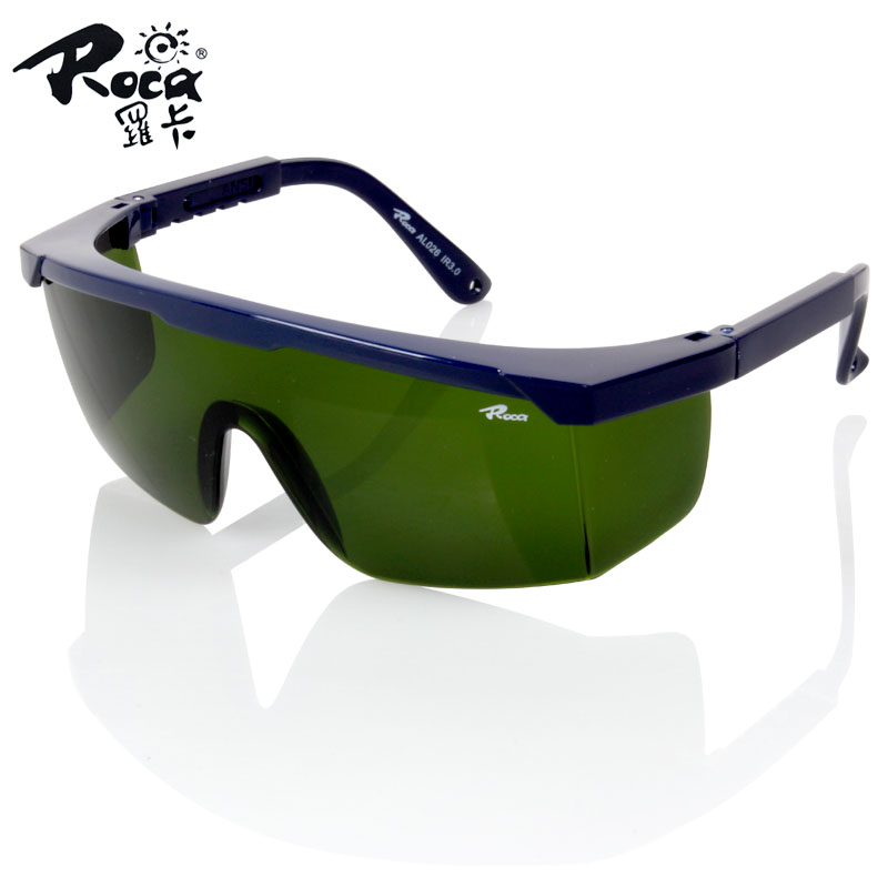 罗卡AL026电焊眼镜氩弧焊防冲击防强光电焊墨绿镜劳保焊工护目镜