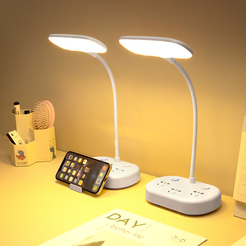 智能插座带USB台灯护眼书桌学生宿舍阅读学习专用床头卧室节能灯,家装灯饰光源,阅读台灯(护眼灯/写字灯),淘宝优惠券,粉丝福利购,淘宝优惠卷