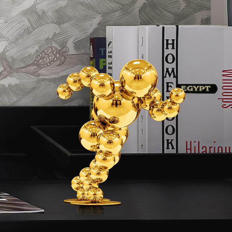 手握前程不锈钢定制励志摆件家居客厅电视柜办公桌创意乔迁装饰品