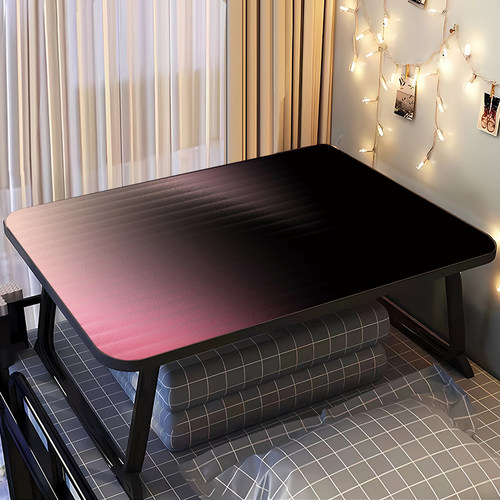 磨砂渐变床上小桌子可折叠电脑桌男飘窗学习写字书桌家用卧室坐地