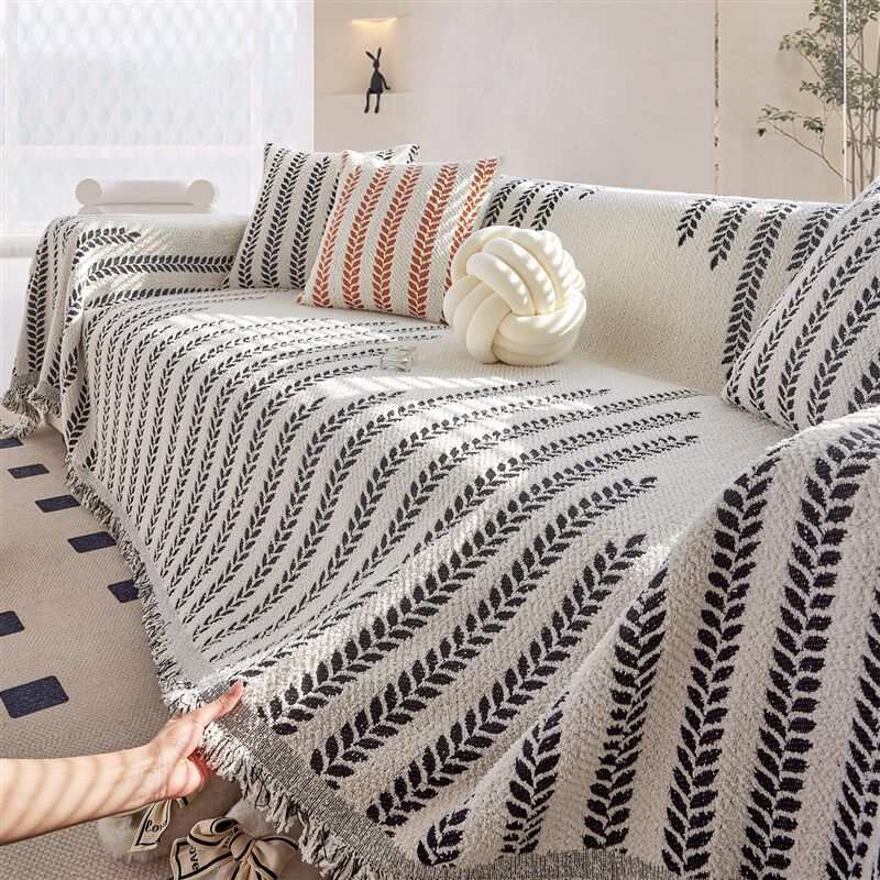 羽蔓家 唯韵 高级感雪尼尔四季通用沙发巾盖布全包一片式沙发套罩