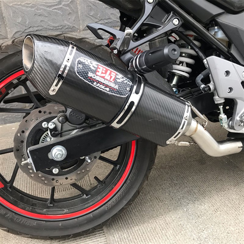 ZX6RGSX250黄龙600忍者400Z250R3 25 CBR300摩托车跑车改装排气管