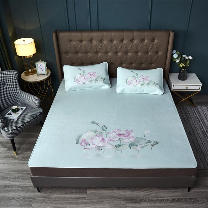 头层水牛皮凉席天然皮牛皮彩席三件套真皮席子牛皮软席头层牛皮