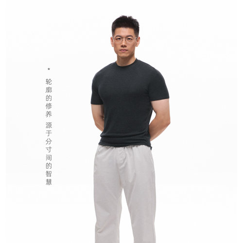 18.5μ澳羊毛混纺天丝健身短袖