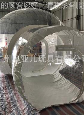 外充气透933明水晶房野露旅游空民宿网星营红泡泡屋帐篷气户模厂