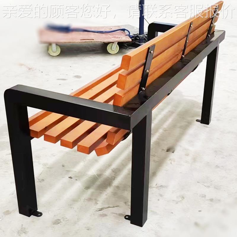 外公园 小区户物业室外椅 广场老人休息座椅HK030长 椅松木防晒长